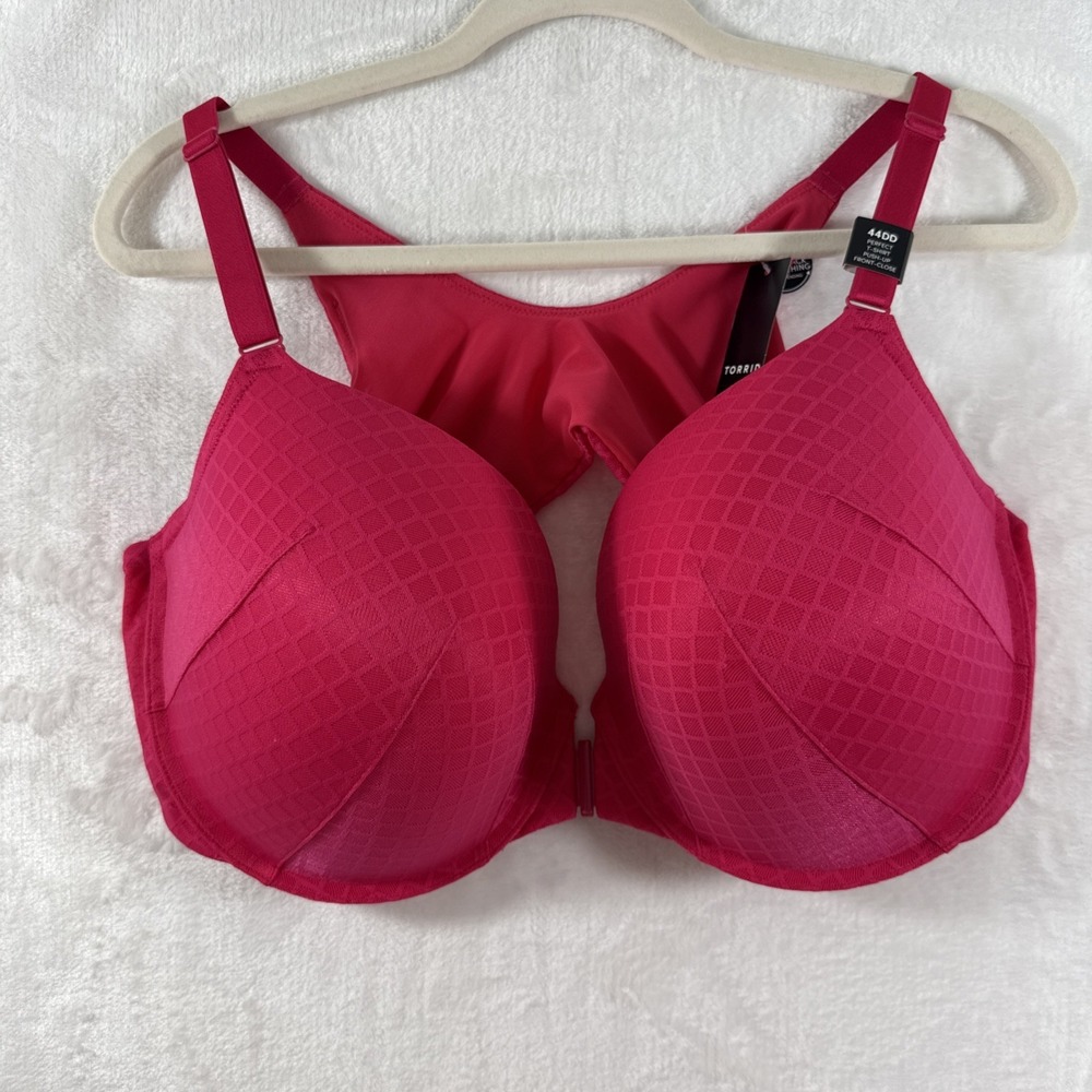 Torrid Front-Closure Molded Cup Bra in Raspberry